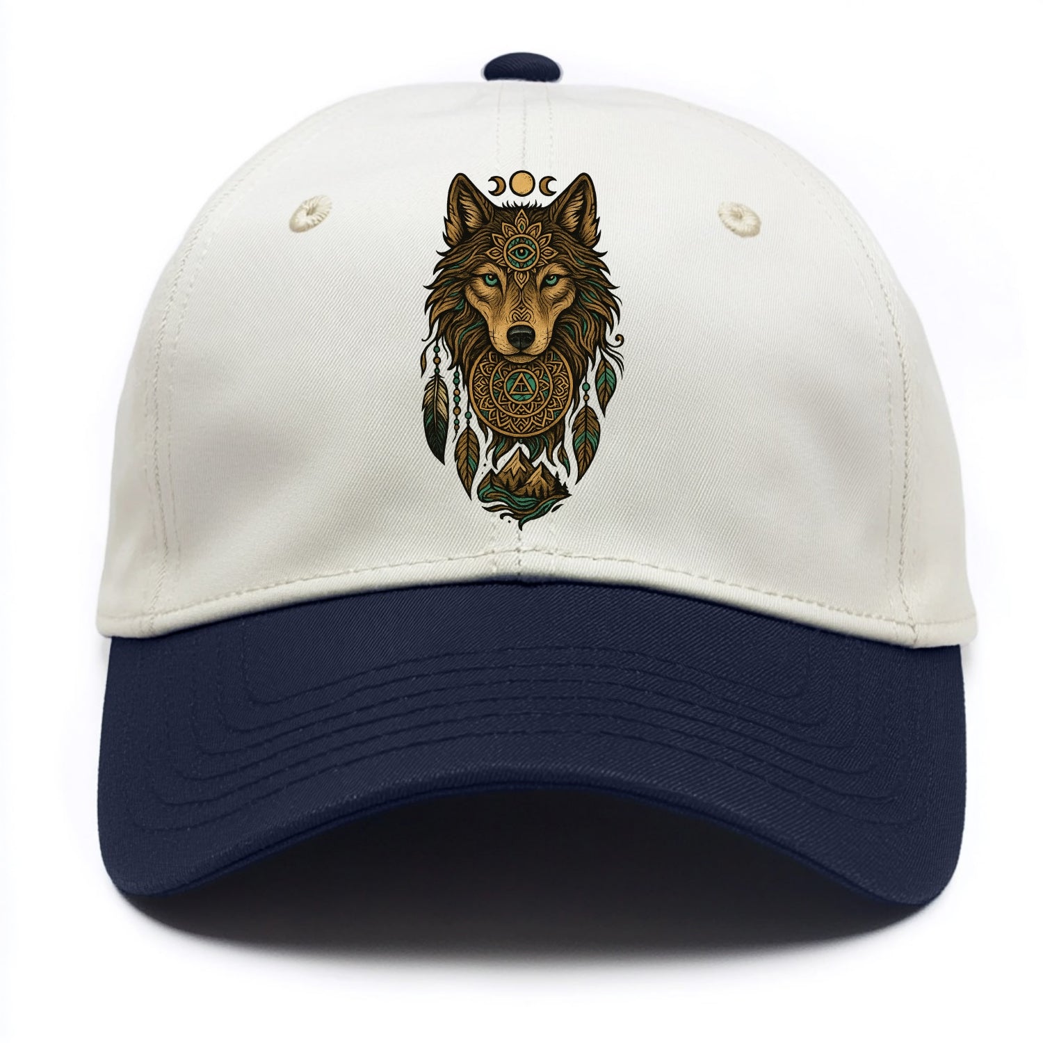 Tattoo Wolf Flash  - Two Tone Cap - Navy