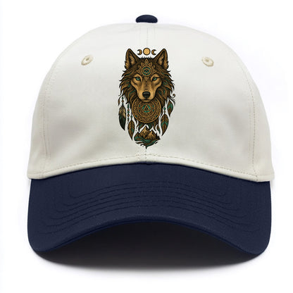 Tattoo Wolf Flash  - Two Tone Cap - Navy