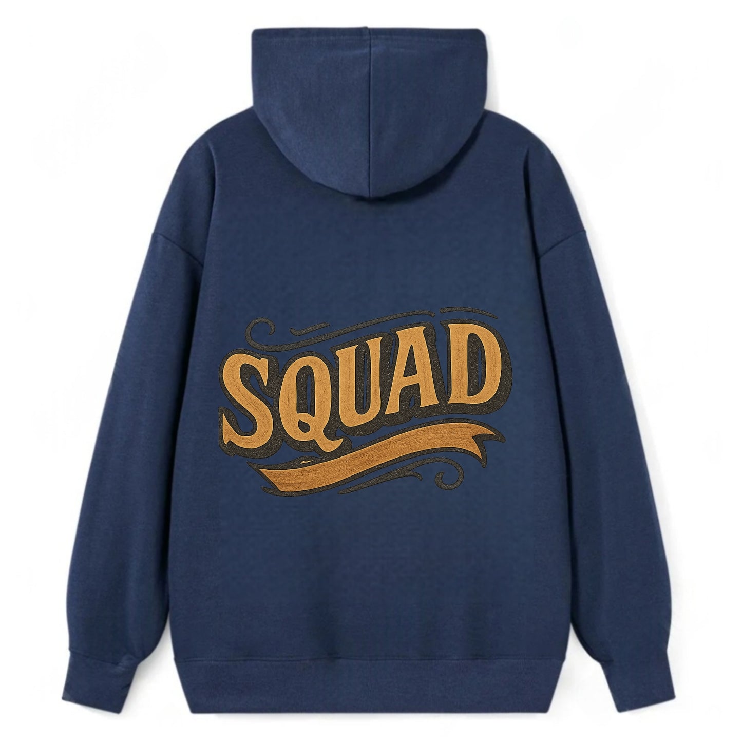 Bold typography design - "SQUAD" - your crew, your people - Classic Pullover Hoodie - Navy