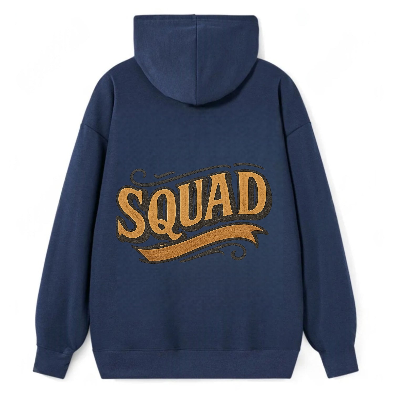 Bold typography design - "SQUAD" - your crew, your people - Classic Pullover Hoodie - Navy