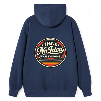 Confidently Clueless Emblem - Classic Pullover Hoodie - Navy