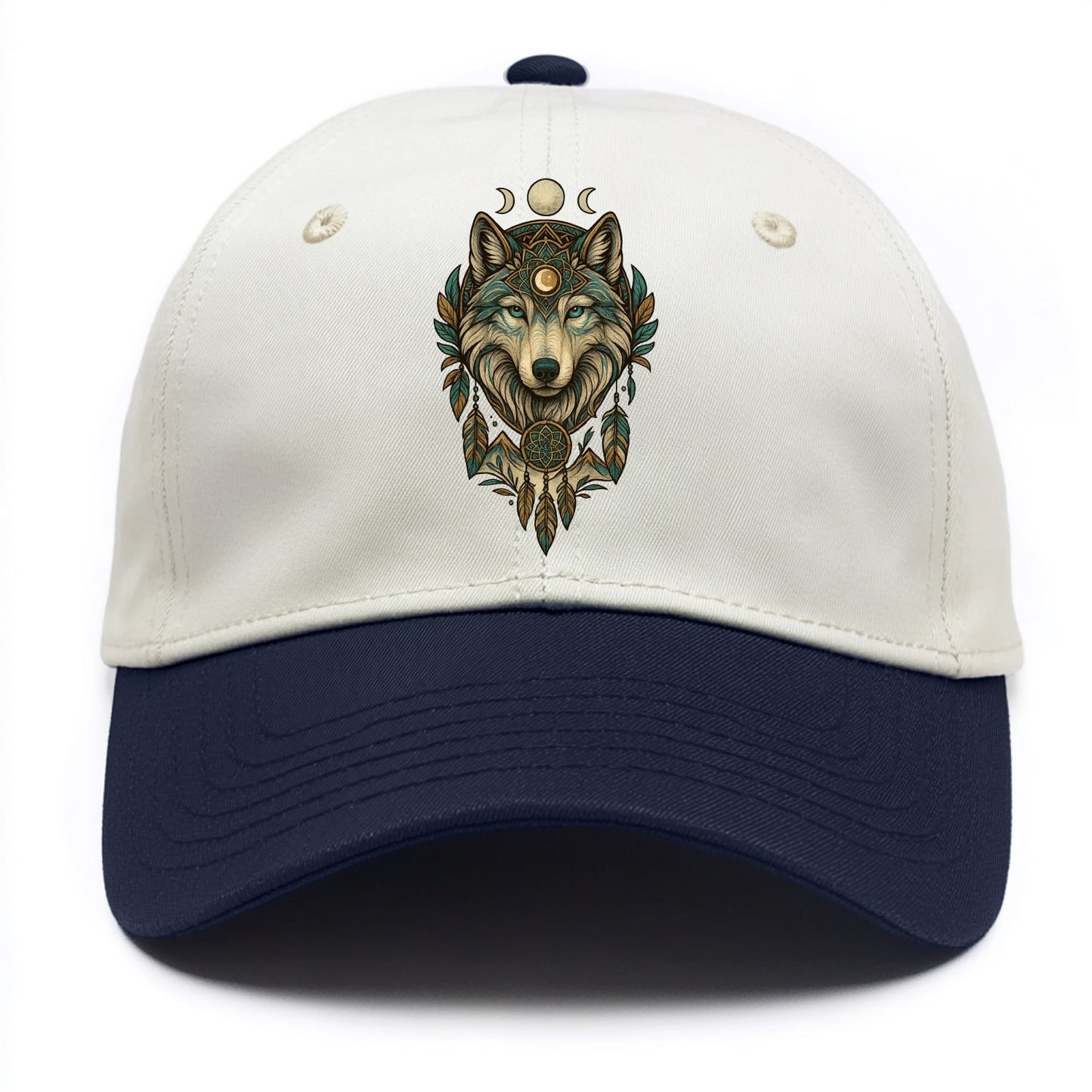 Pearl Wolf Shimmer  - Two Tone Cap - Navy