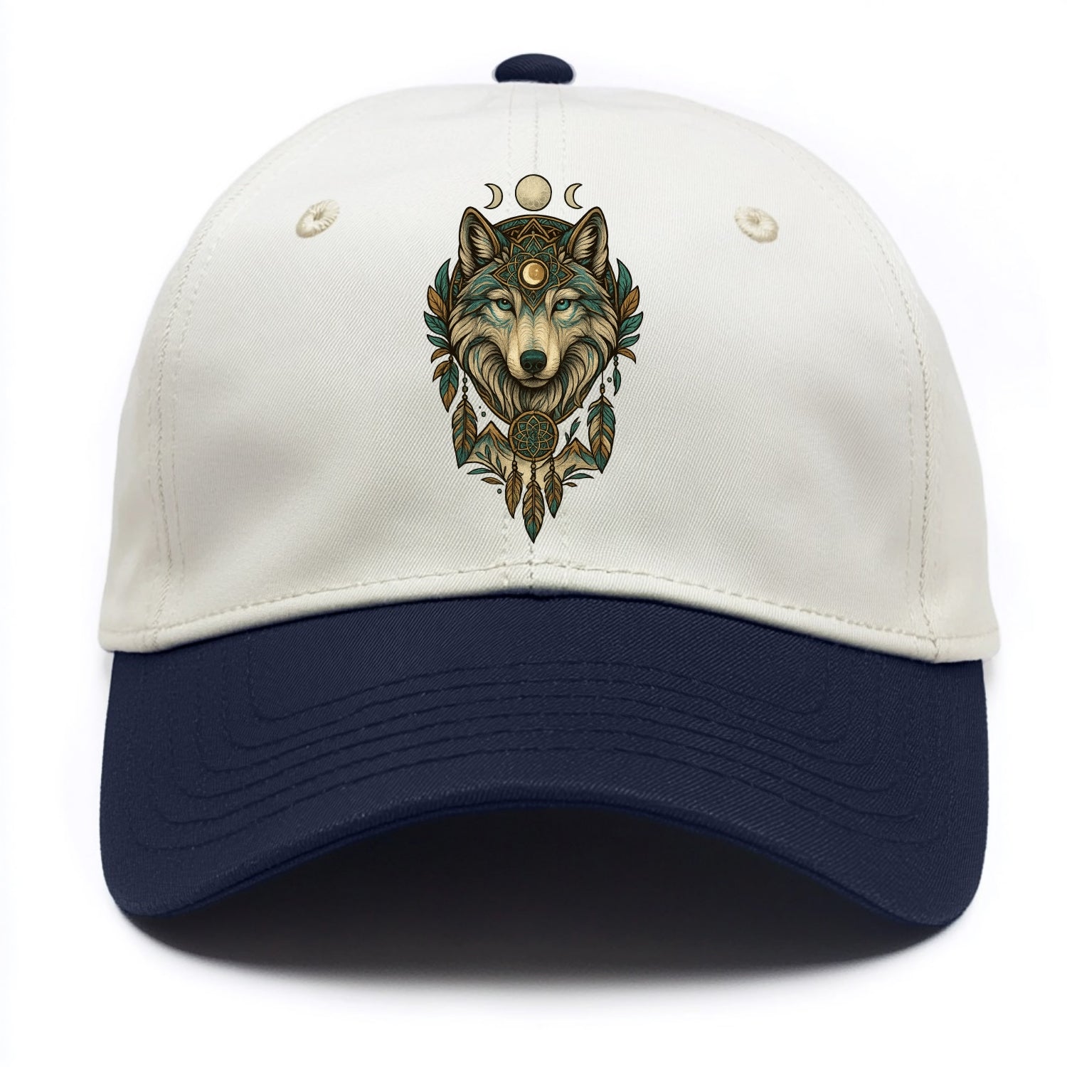 Pearl Wolf Shimmer  - Two Tone Cap - Navy