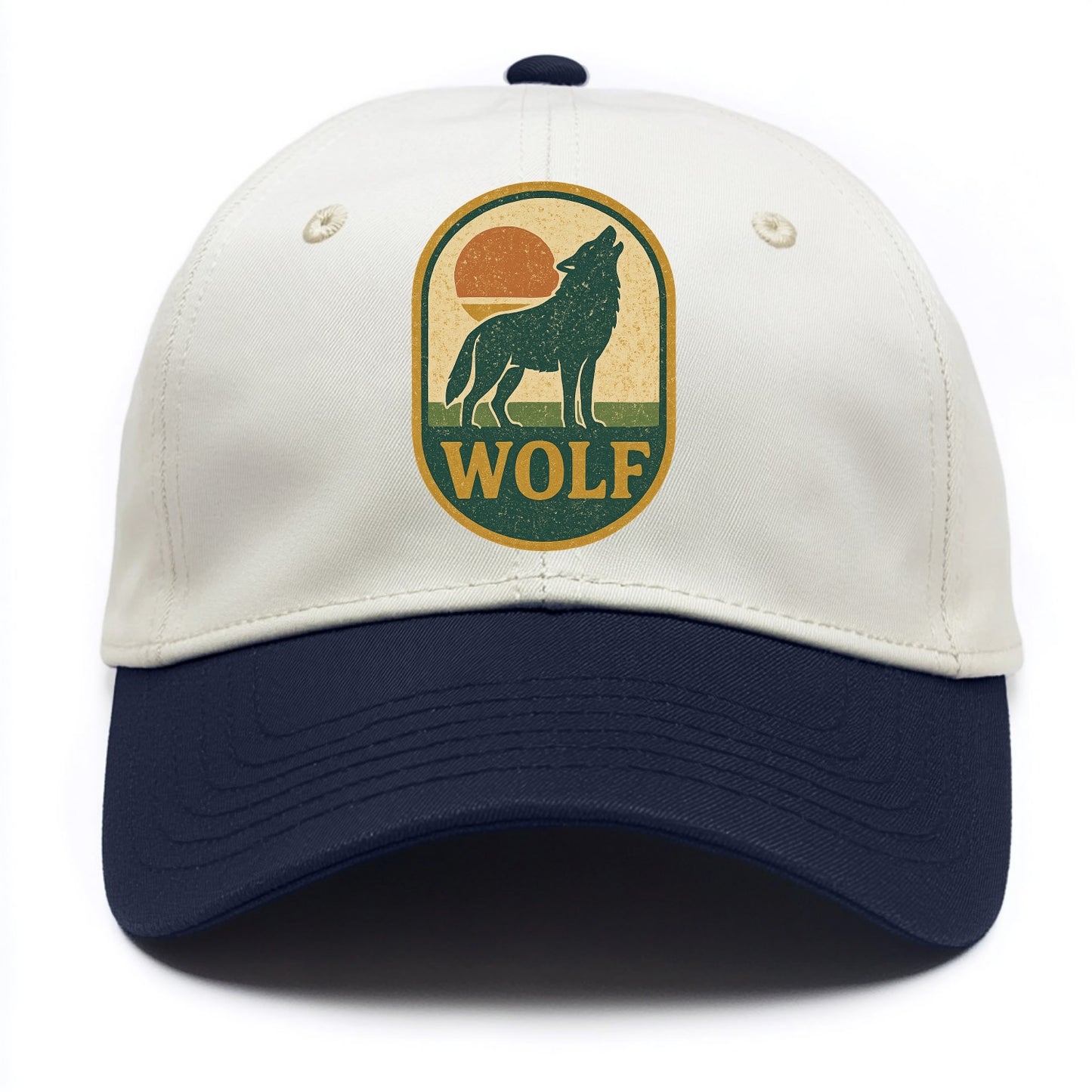 Carbon Fiber Wolf  - Two Tone Cap - Navy