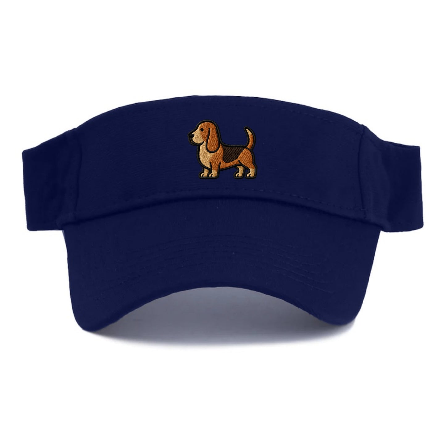 Basset Hound - Trendy low-rider design with prominent black outline - Visor - Navy