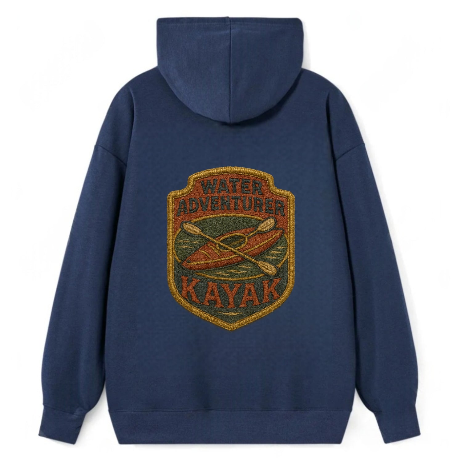 Kayak with paddle - water adventurer - Classic Pullover Hoodie - Navy