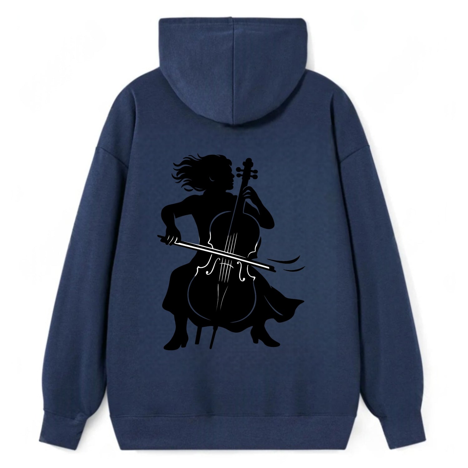 Cellist performing emotional solo - Classic Pullover Hoodie - Navy