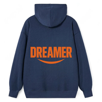 Bold typography design - "DREAMER" - imagination, seeing possibilities - Classic Pullover Hoodie - Navy