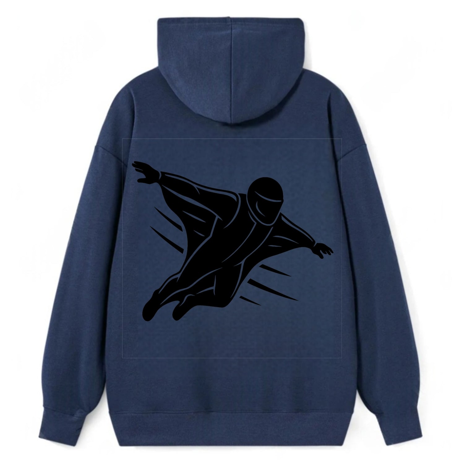 Wingsuit flyer gliding - Classic Pullover Hoodie - Navy