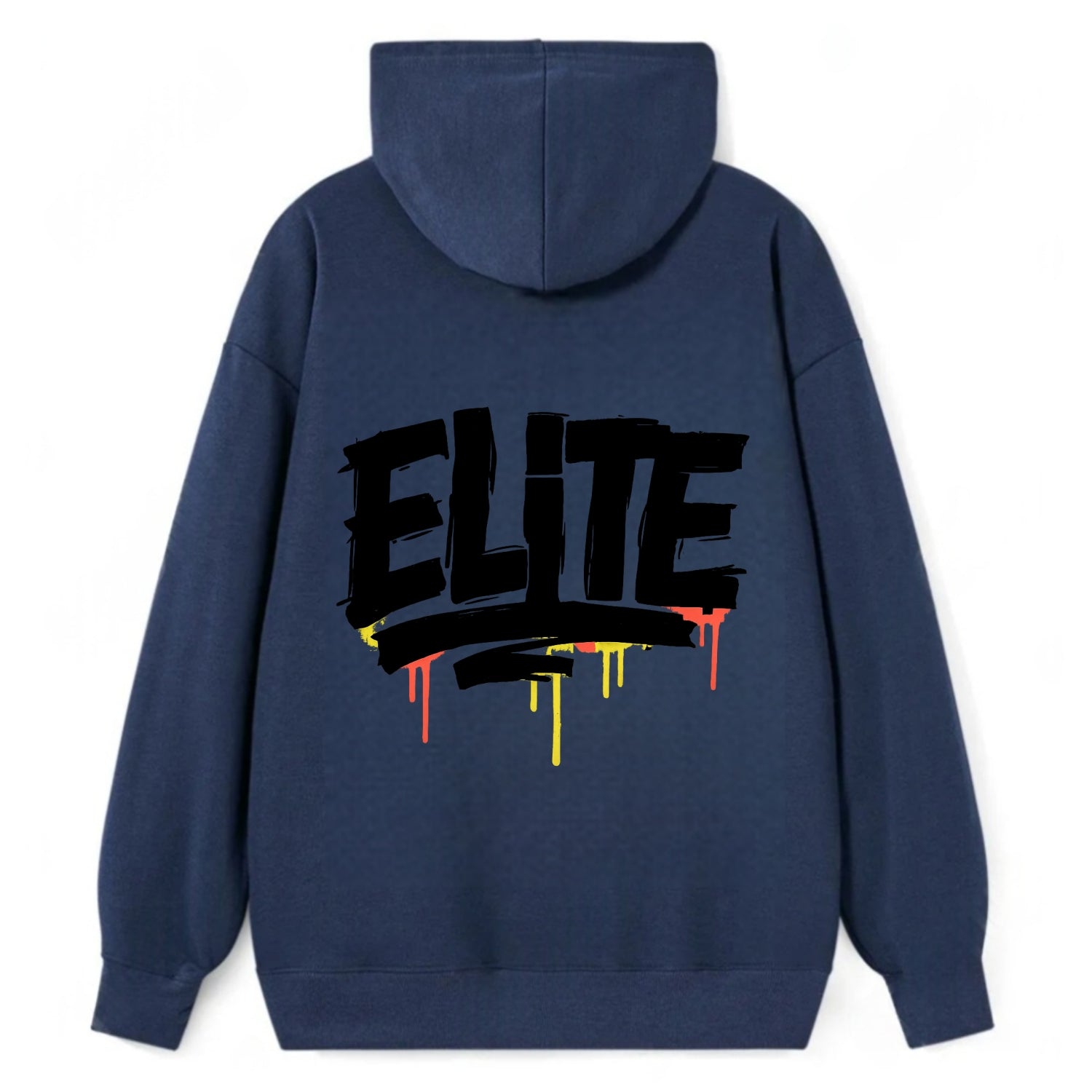 Bold typography design - "ELITE" - top tier, highest level - Classic Pullover Hoodie - Navy