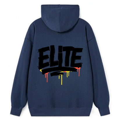 Bold typography design - "ELITE" - top tier, highest level - Classic Pullover Hoodie - Navy