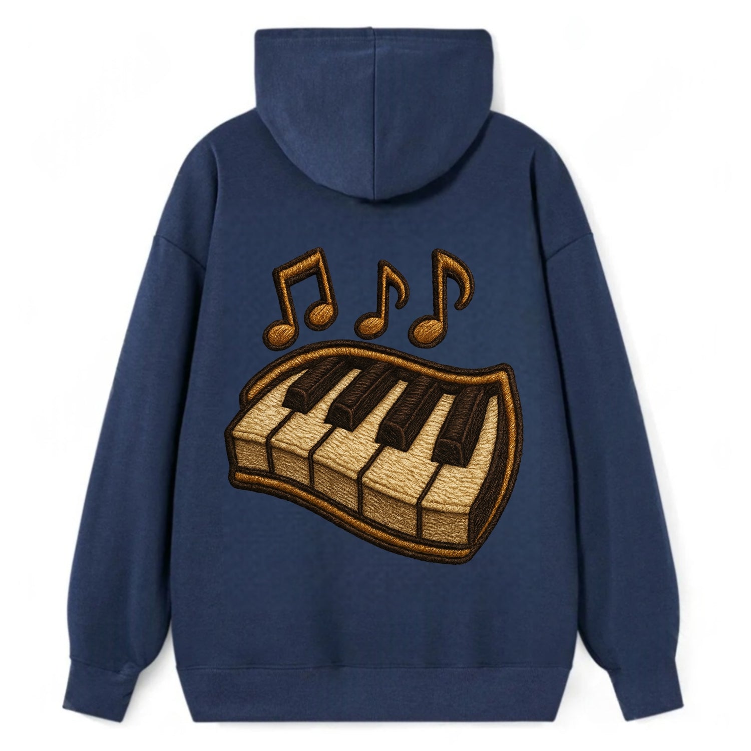 Piano Keys  - Classic Pullover Hoodie - Navy