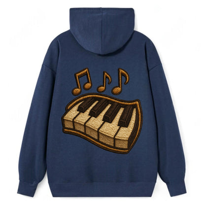 Piano Keys  - Classic Pullover Hoodie - Navy