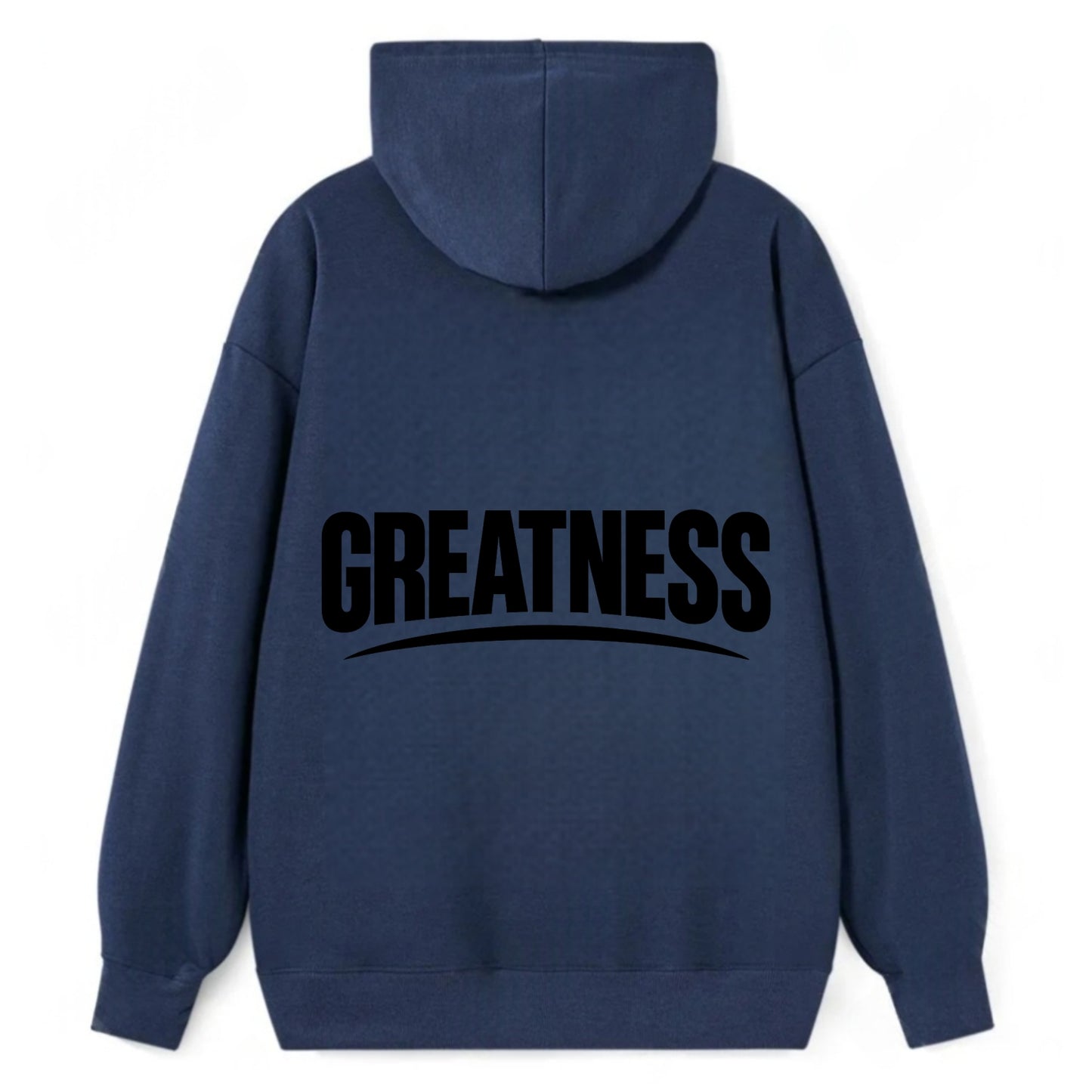 Bold typography design - "GREATNESS" - achieving excellence, reaching - Classic Pullover Hoodie - Navy