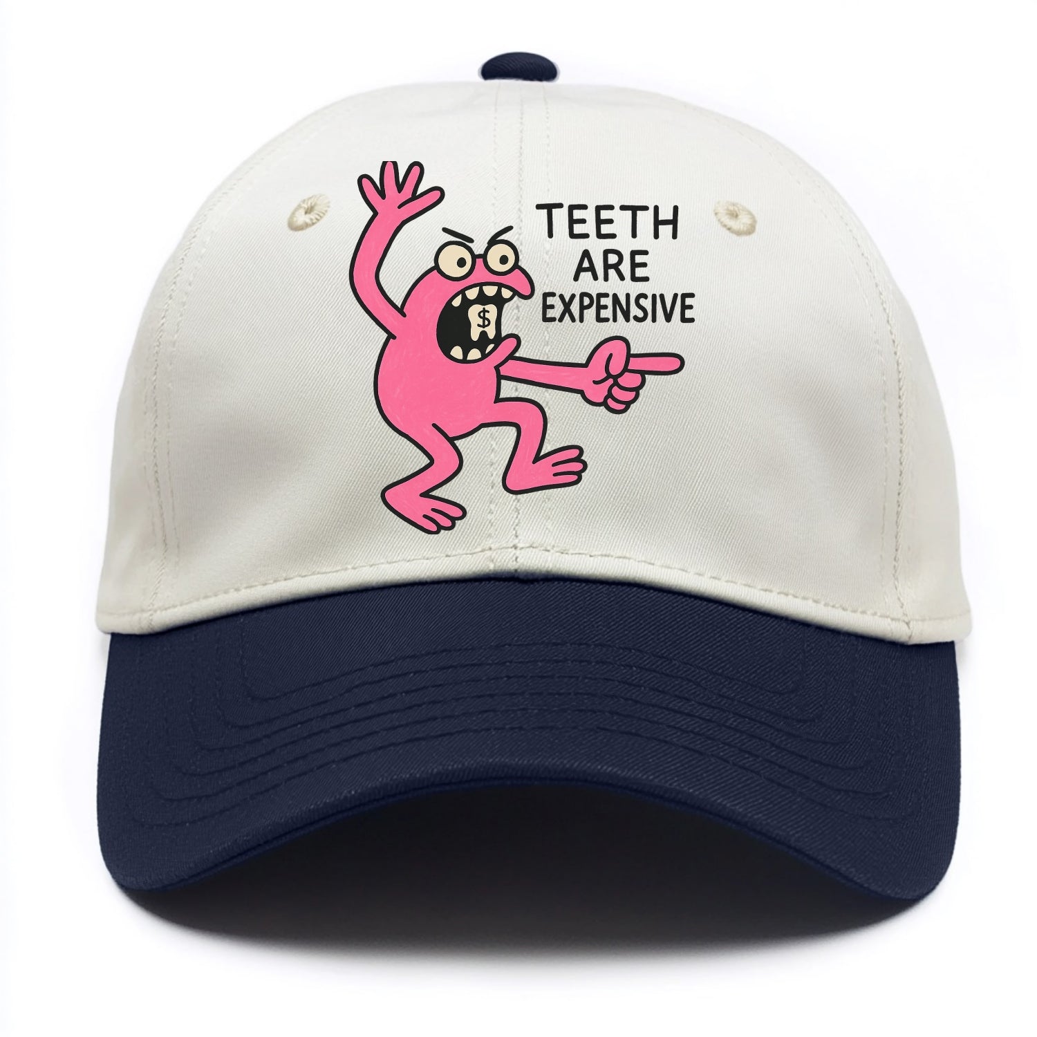 TEETH ARE EXPENSIVE | Dollar sign molar - Two Tone Cap - Navy