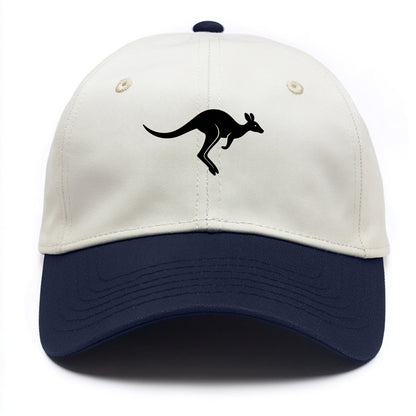Kangaroo leaping across outback - Two Tone Cap - Navy