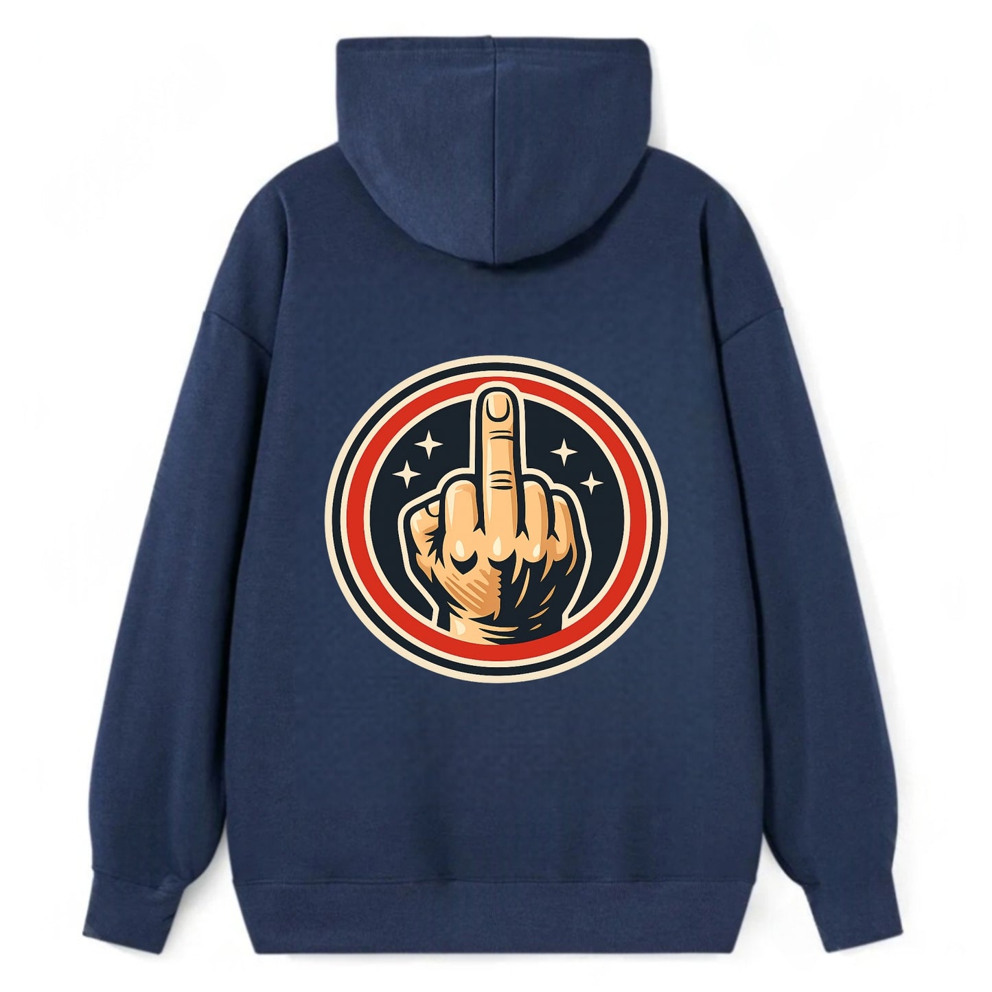 Defiant Spirit Emblem - Classic Pullover Hoodie - Navy