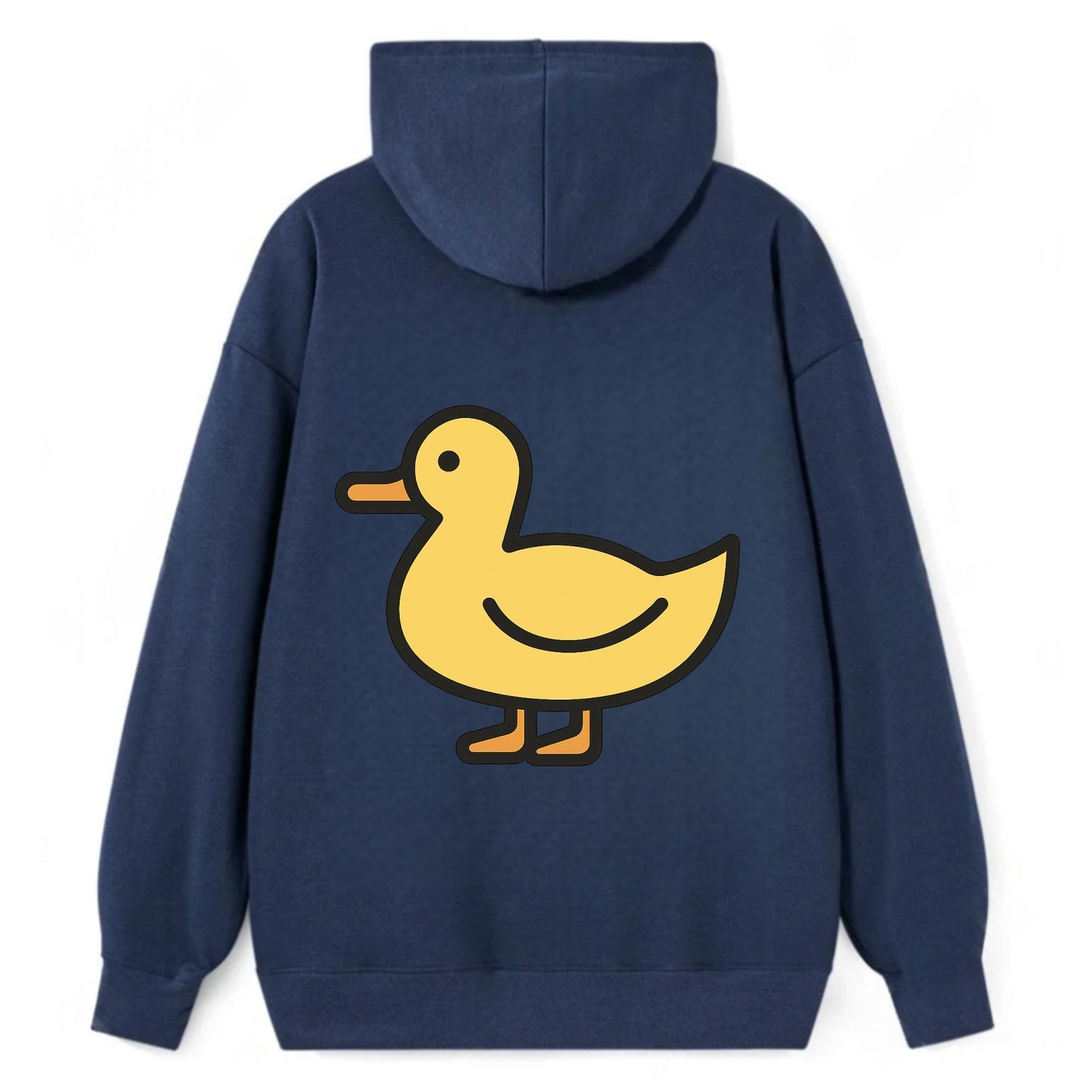 Duck - Yellow mallard flat side profile - Classic Pullover Hoodie - Navy