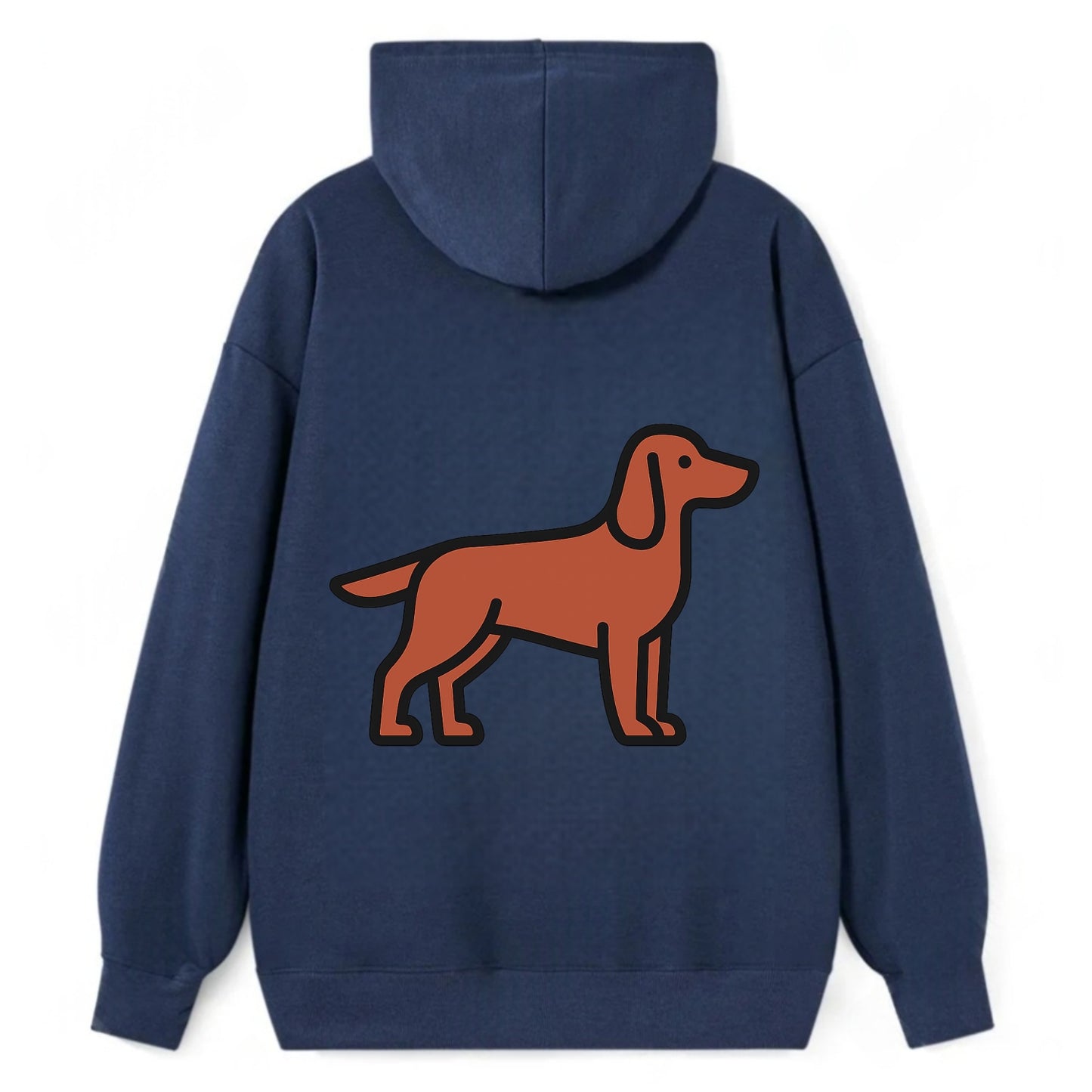 Irish Setter - Red/chestnut flat side profile - Classic Pullover Hoodie - Navy