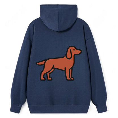 Irish Setter - Red/chestnut flat side profile - Classic Pullover Hoodie - Navy