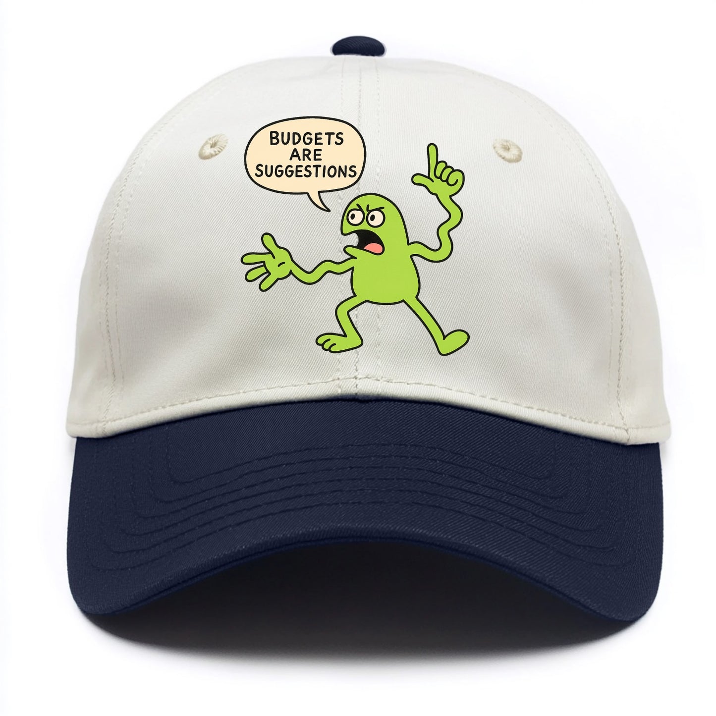 BUDGETS ARE SUGGESTIONS | Rebellious calculator - Two Tone Cap - Navy