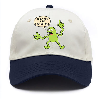 BUDGETS ARE SUGGESTIONS | Rebellious calculator - Two Tone Cap - Navy