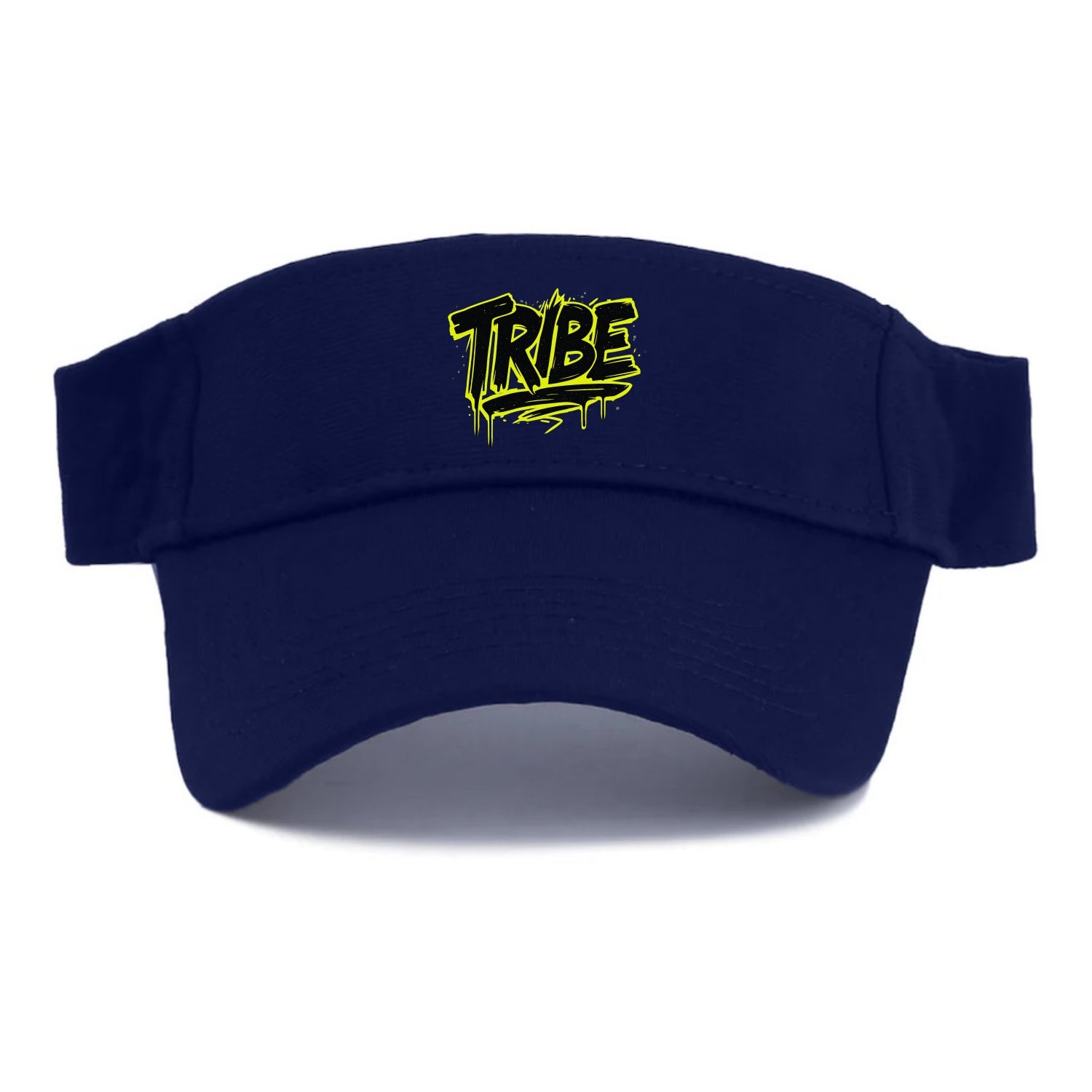 Bold typography design - "TRIBE" - your community, your group - Visor - Navy