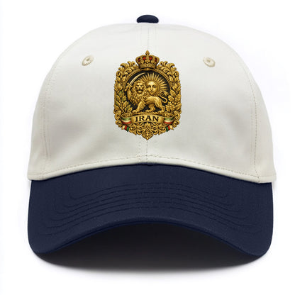 Iran Lion Sun Badge - Two Tone Cap - Navy