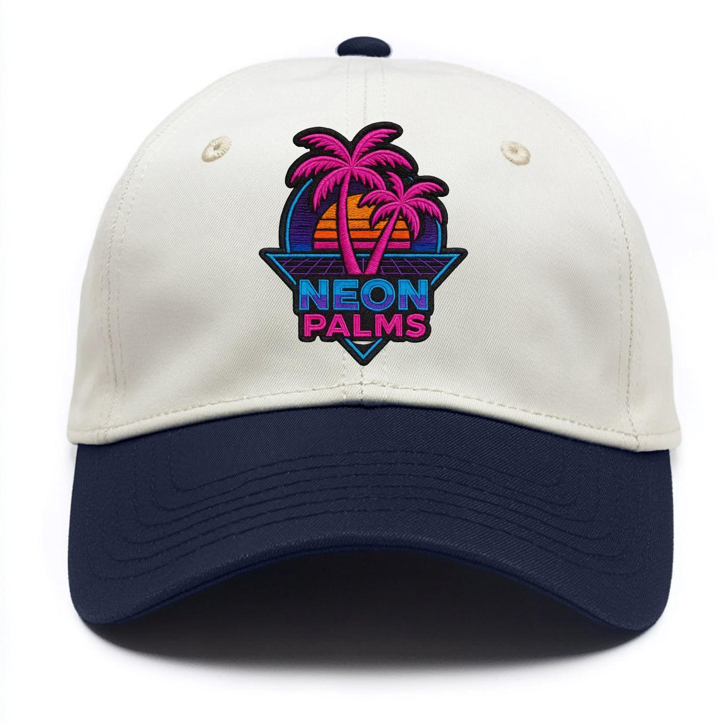 Neon Palms - Two Tone Cap - Navy