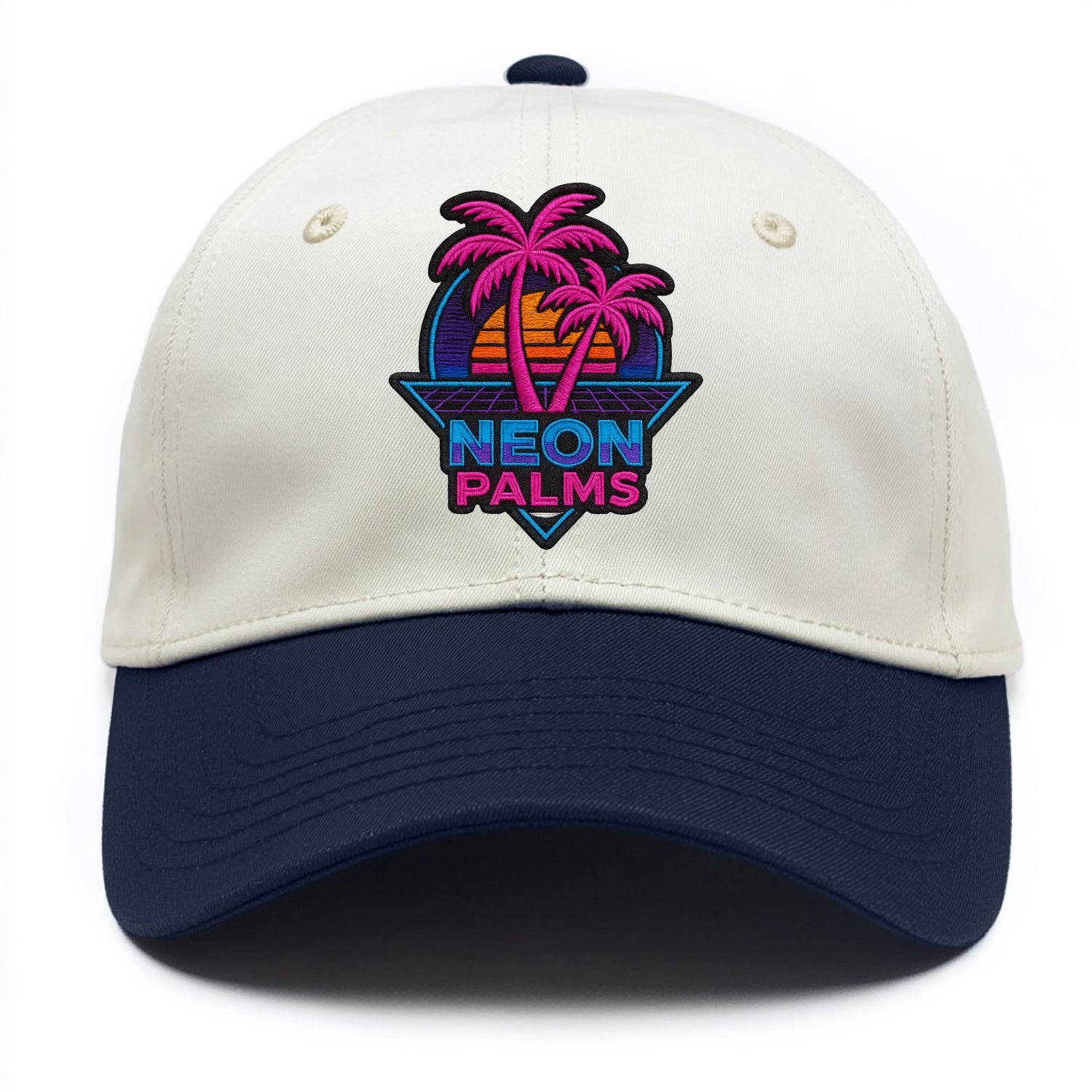 Neon Palms - Two Tone Cap - Navy