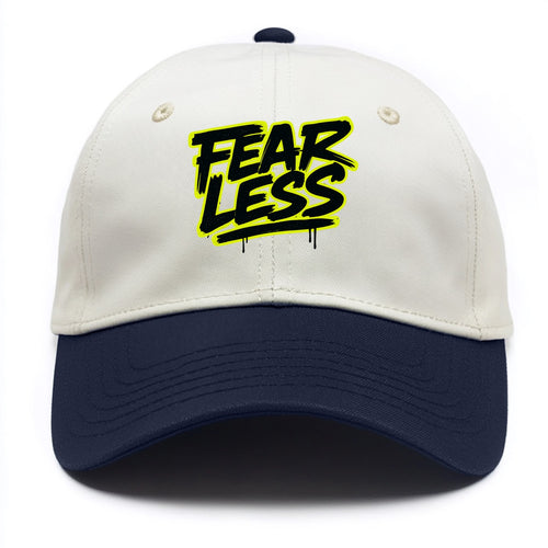Bold typography design - FEARLESS - courage, bravery, facing challenges head on - Two Tone Cap