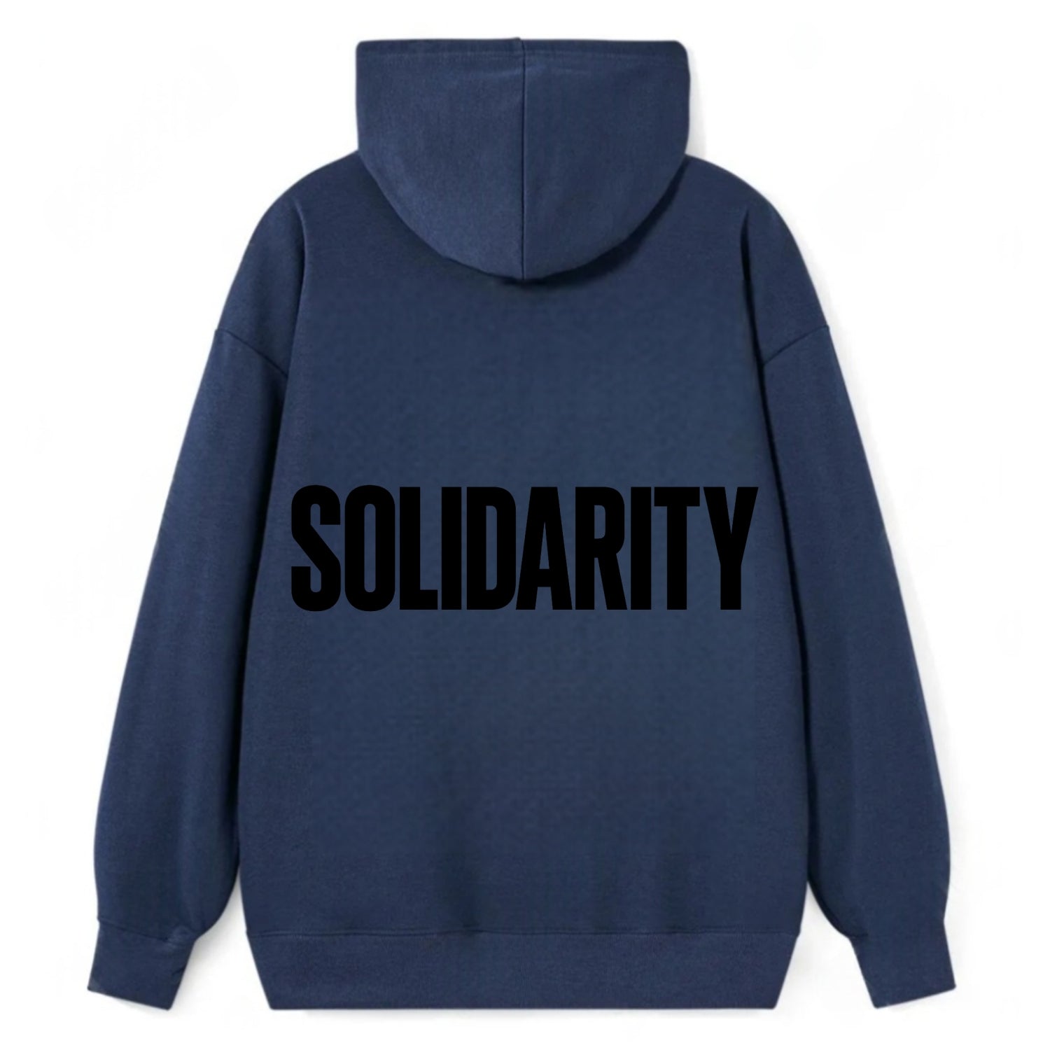 Bold typography design - "SOLIDARITY" - standing together, support - Classic Pullover Hoodie - Navy