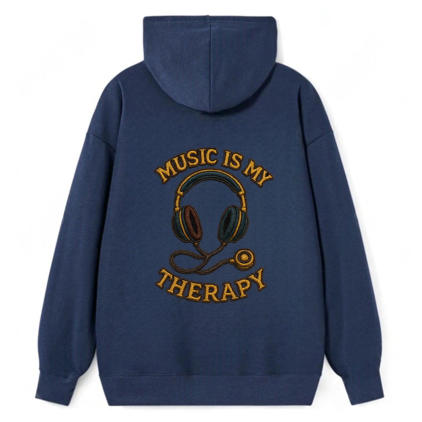 Music Is My Therapy  - Classic Pullover Hoodie - Navy