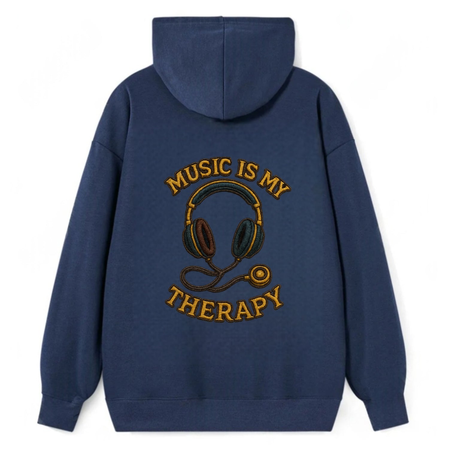 Music Is My Therapy  - Classic Pullover Hoodie - Navy
