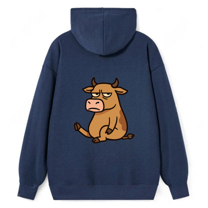 The Cow Judging Silently - Classic Pullover Hoodie - Navy