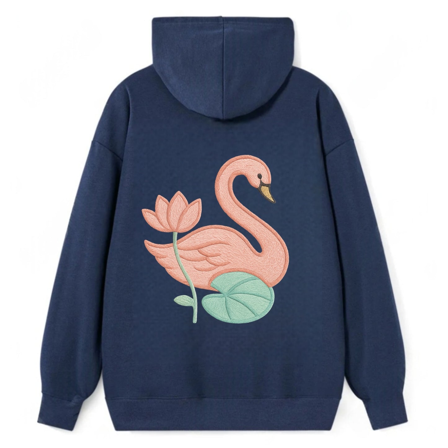 Coral Swan - Classic Pullover Hoodie - Navy
