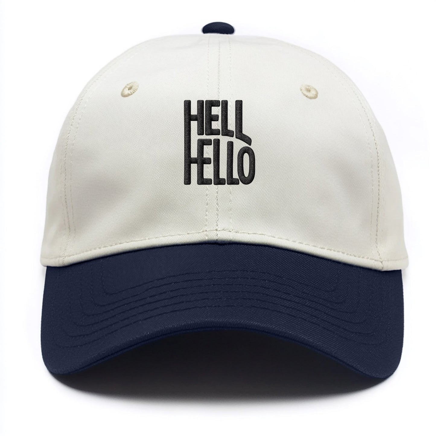 HELL;HELLO BEAUTIFUL Floral Print Hat - Two Tone Cap - Navy