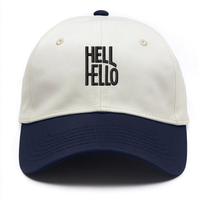 HELL;HELLO BEAUTIFUL Floral Print Hat - Two Tone Cap - Navy