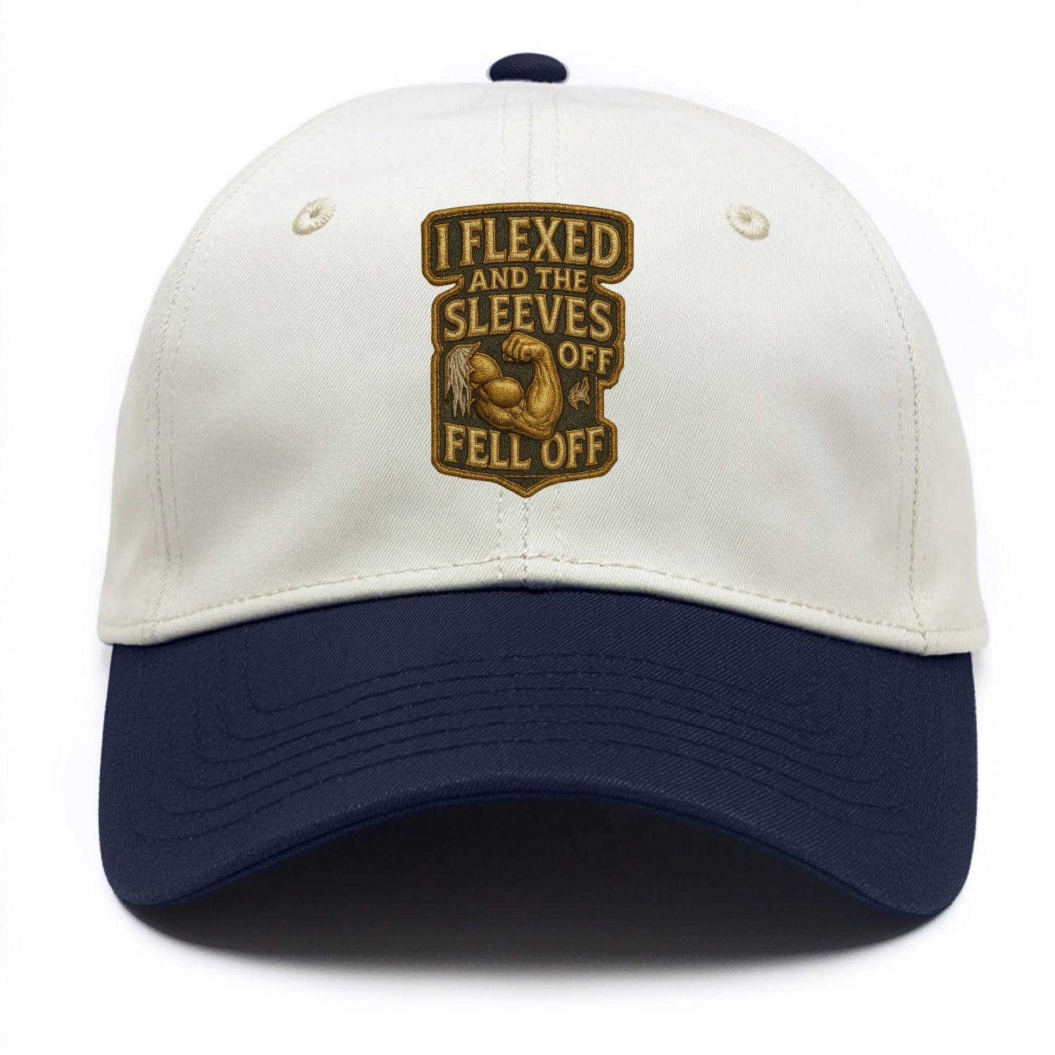 I Flexed and The Sleeves Fell Off  - Two Tone Cap - Navy