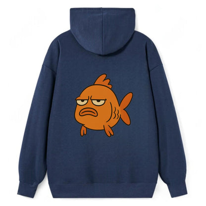The Goldfish Judging Silently - Classic Pullover Hoodie - Navy