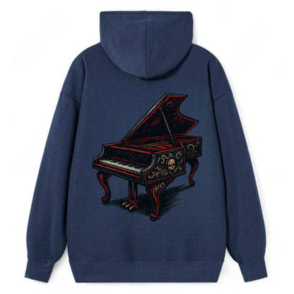 Harpsichord with baroque decorative styling - Classic Pullover Hoodie - Navy