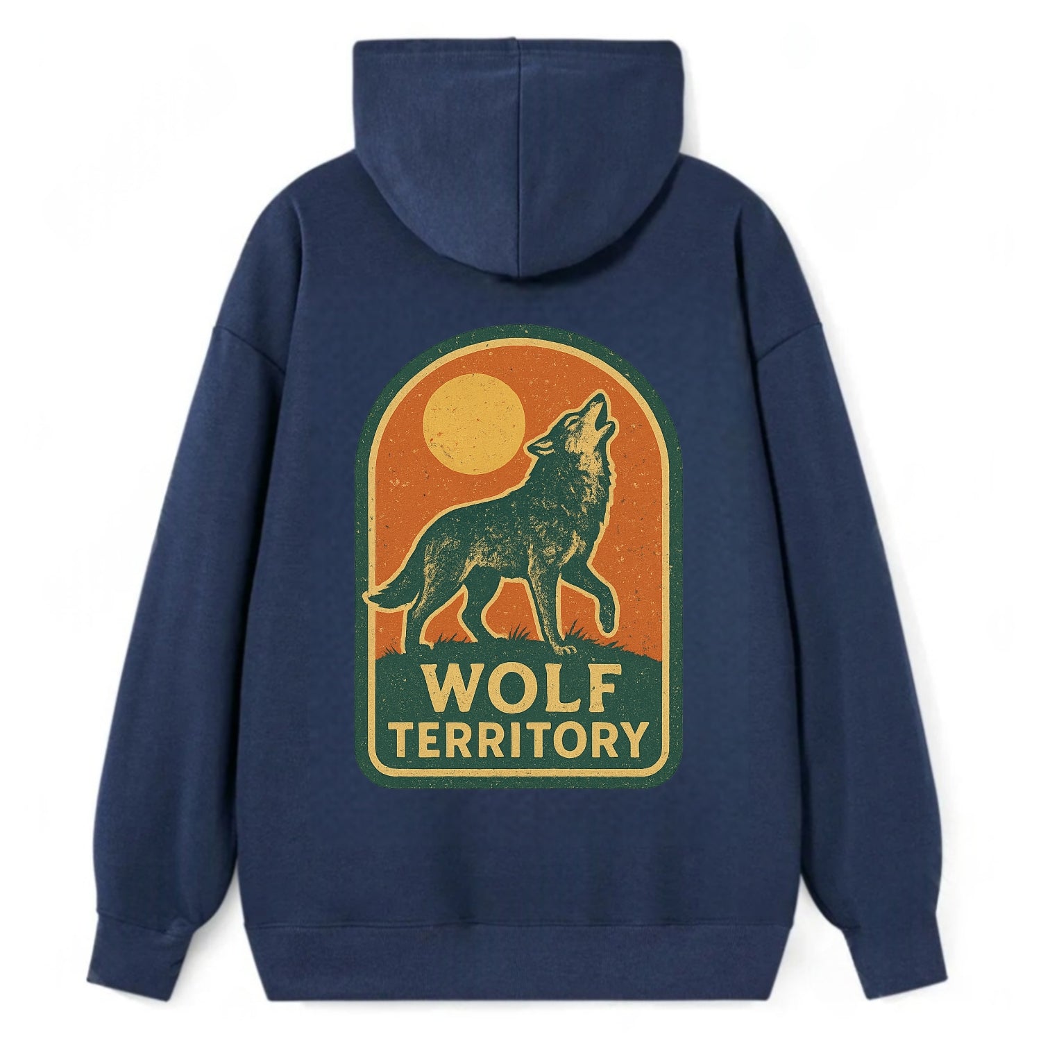 Wolf Territory Marking  - Classic Pullover Hoodie - Navy