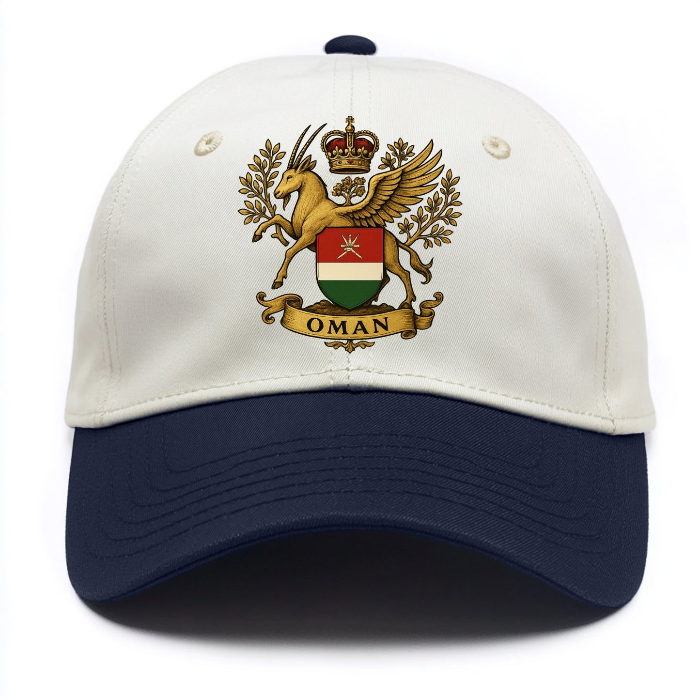 Oman Heritage Badge  - Two Tone Cap - Navy