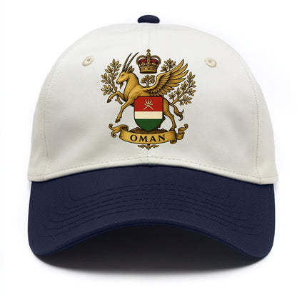 Oman Heritage Badge  - Two Tone Cap - Navy