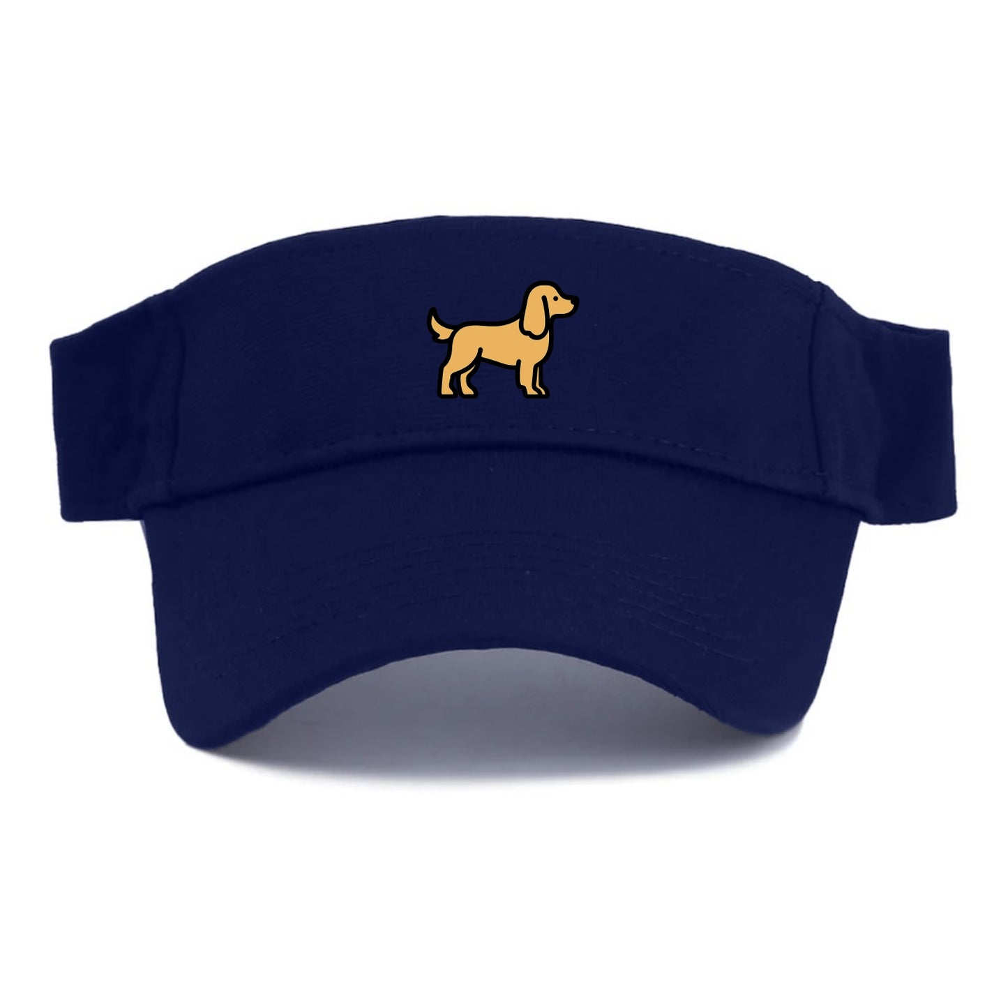 Cocker Spaniel - Golden colored flat side profile - Visor - Navy