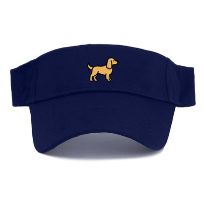 Cocker Spaniel - Golden colored flat side profile - Visor - Navy