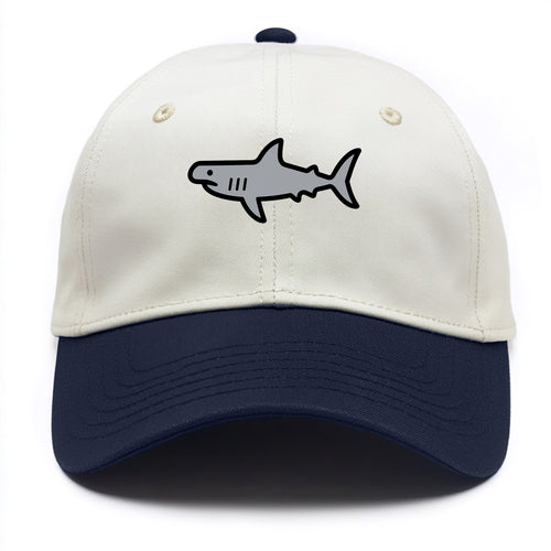 Hammerhead Shark - Gray distinctive head flat side profile - Two Tone Cap