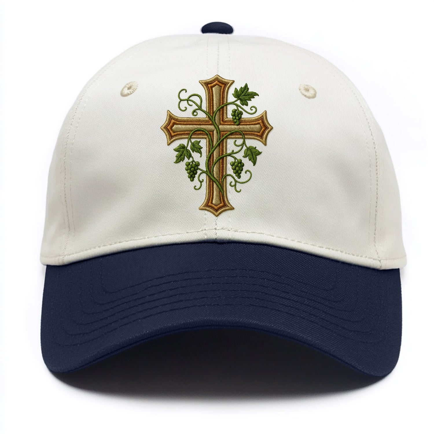 Vine Cross  - Two Tone Cap - Navy