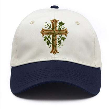 Vine Cross  - Two Tone Cap - Navy