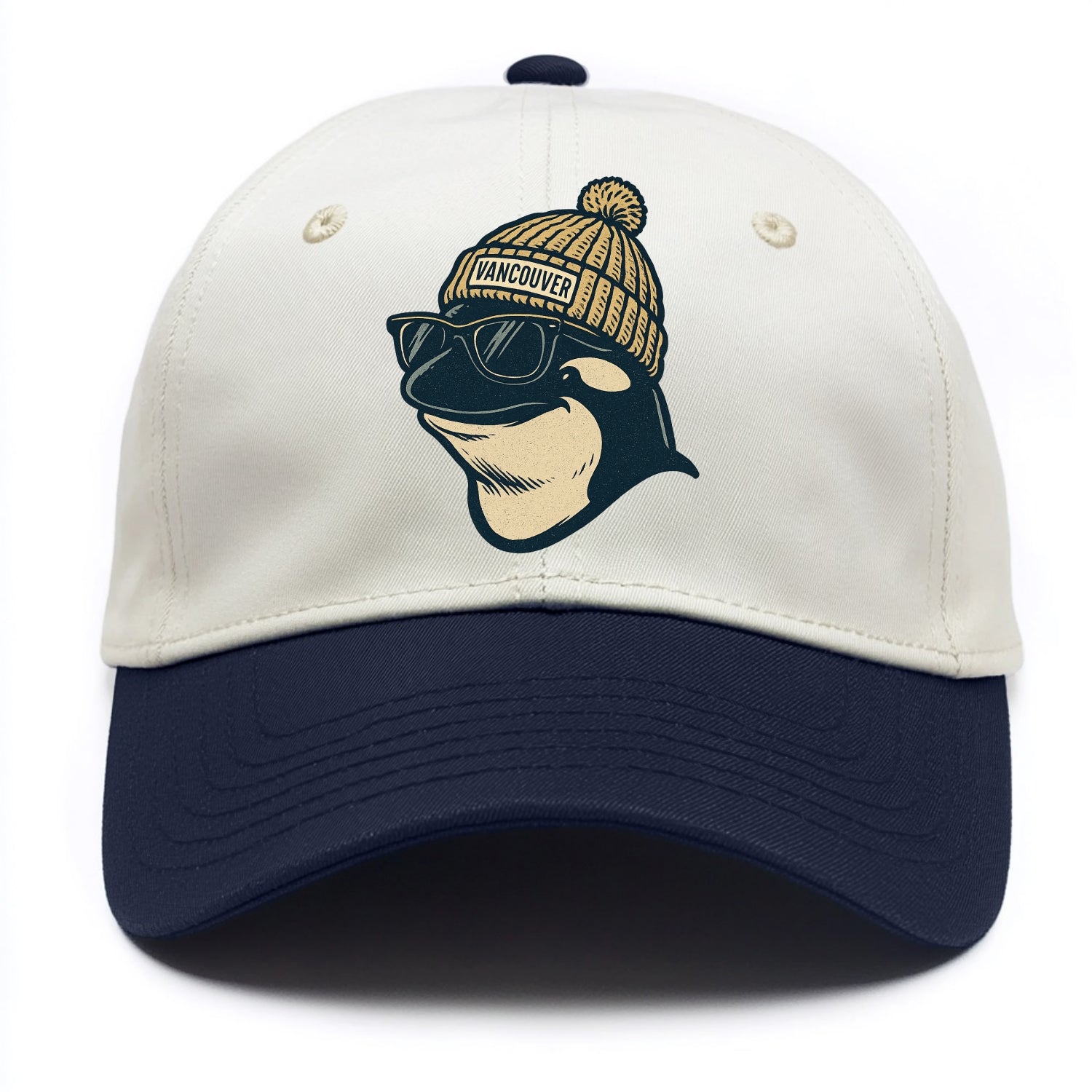 Vancouver Orca wearing Vancouver beanie - Two Tone Cap - Navy